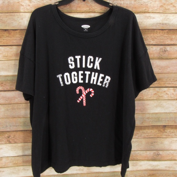 Old Navy 'Stick Together' Short Sleeve Crew Neck Women's Tee XXL - Picture 1 of 6